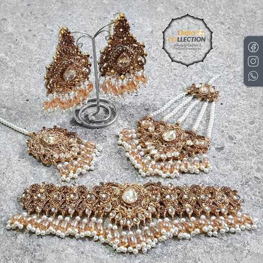 Golden Bridal Choker set for your next event!