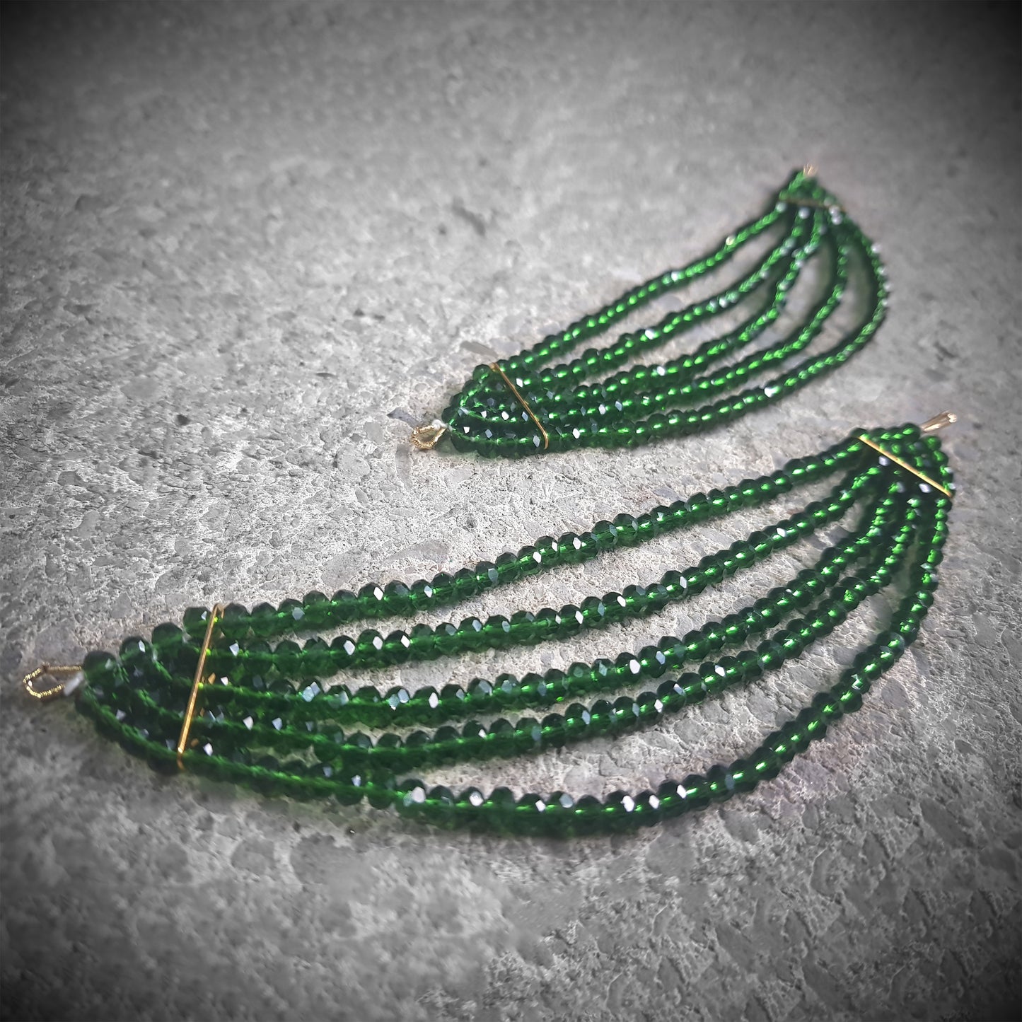 elegant green saharay earrings chain