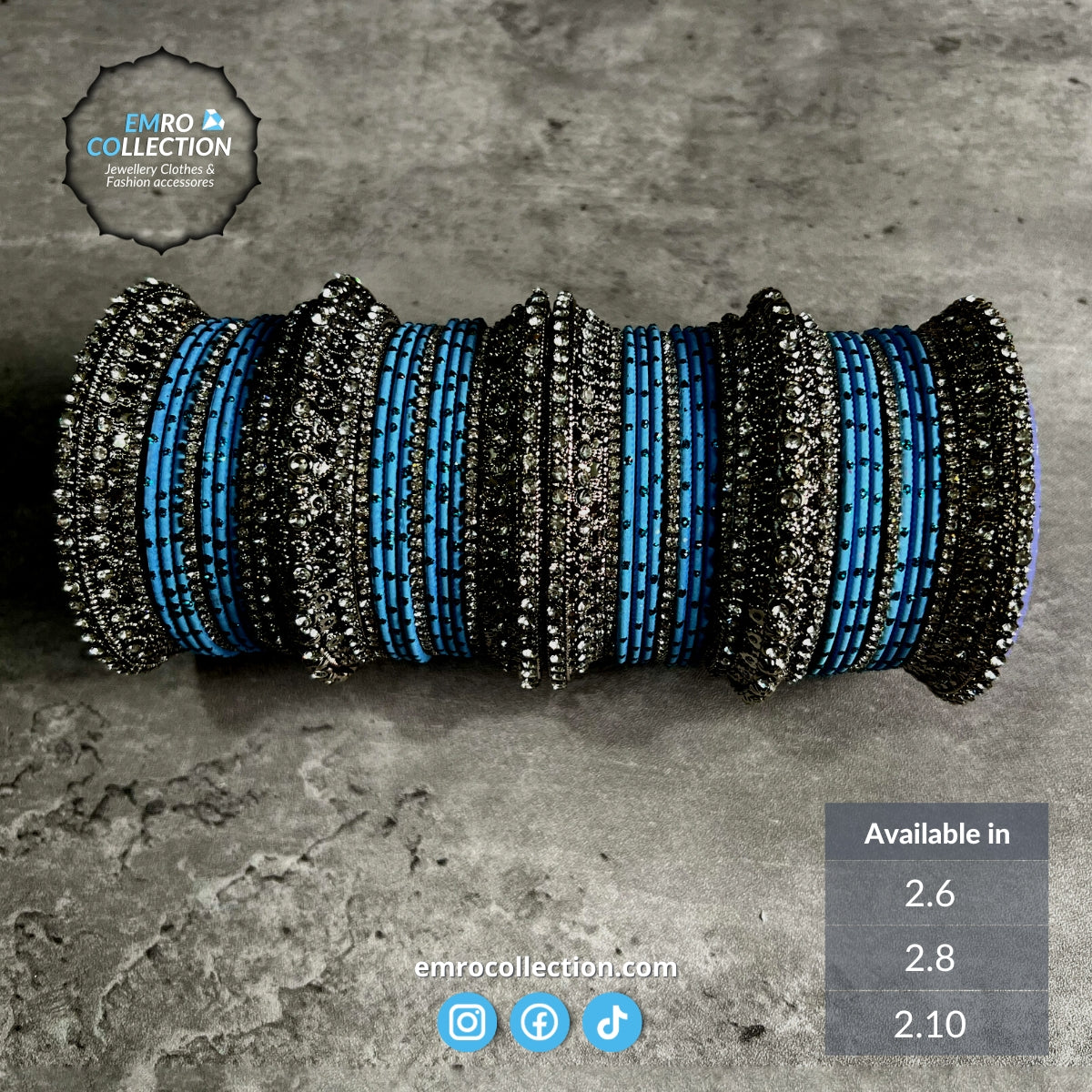 silver and light blue bangles,  light blue bridal bangles