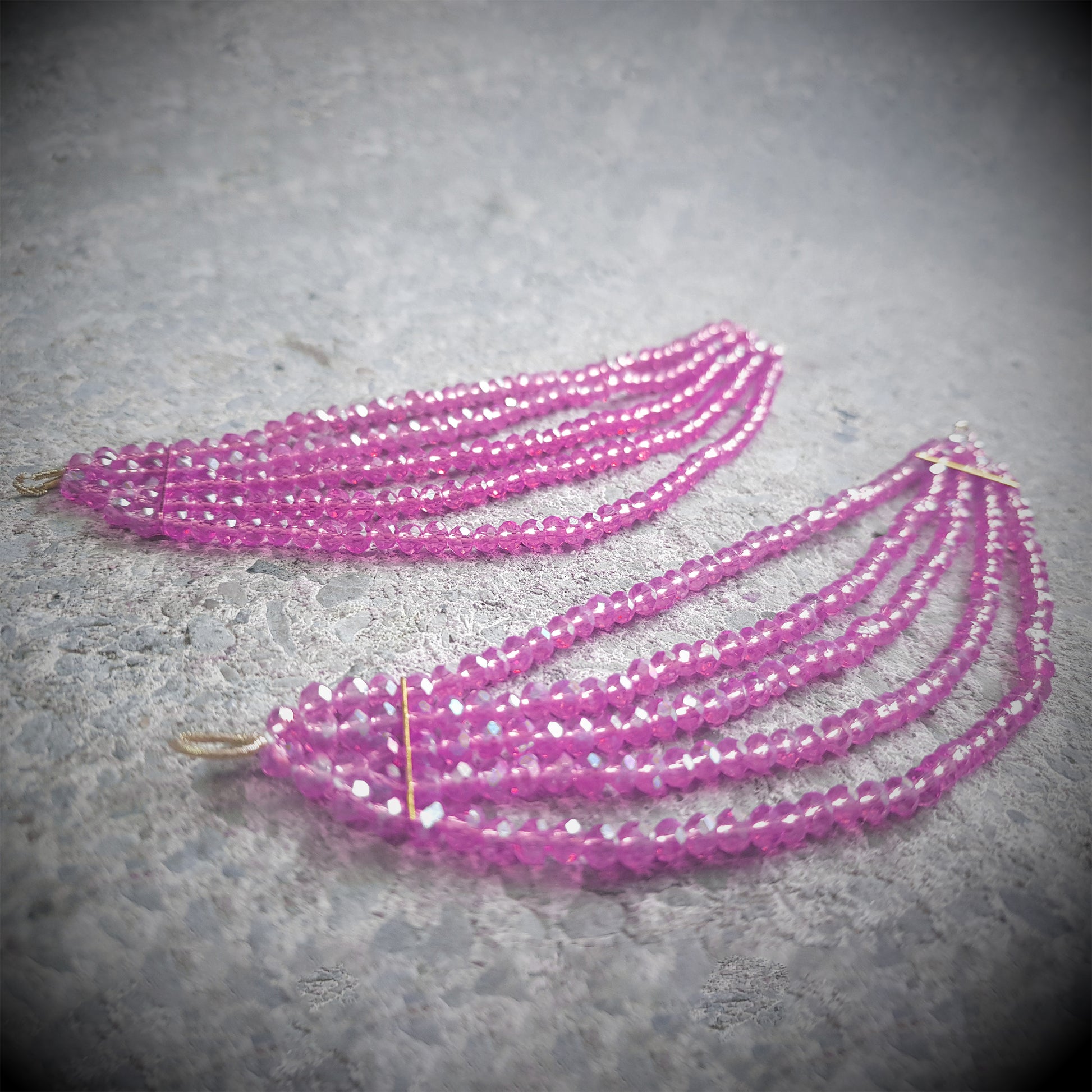 pink saharay earrings chain