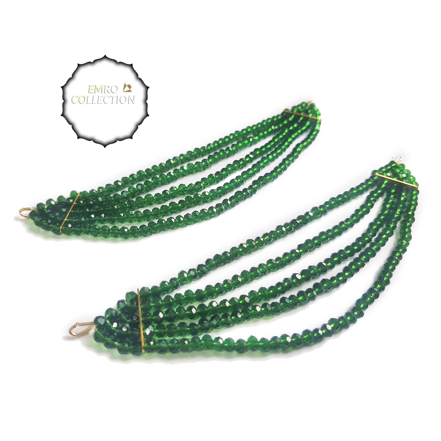 earrings chain, green saharay for earrings, crystal saharay, crystals kaan chain, saharay to support earrings indian pakistani jewellery