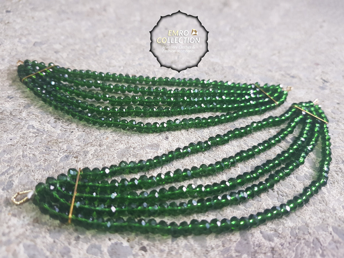 earrings chain, green saharay for earrings, crystal saharay, crystals kaan chain, saharay to support earrings indian pakistani jewellery