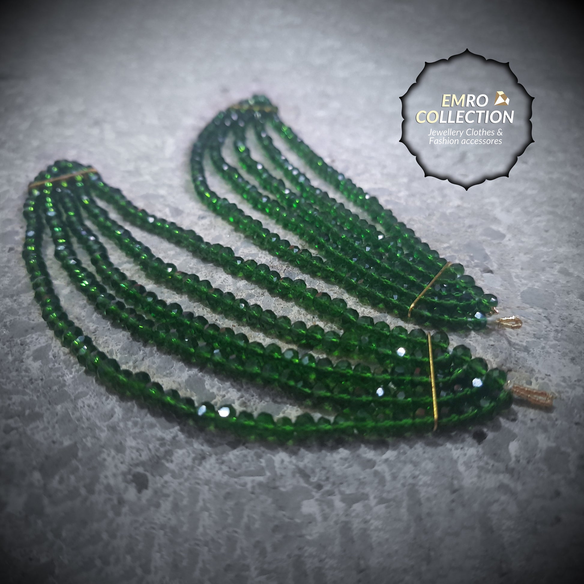 Earrings chain, green saharay for earrings, crystal saharay, crystals kaan chain, saharay to support earrings Indian Pakistani jewellery